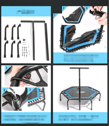 Trampoline Home Children Women Men Gym Class Trampoline Fitness Handrail - WILKYs