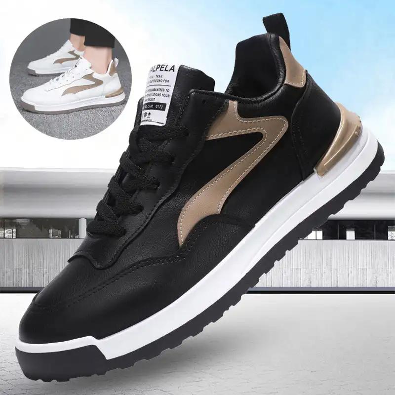 Trendy Lace - up Sneakers Casual Shoes Men's Fashion Versatile Round - toe Flat - soled Outdoor Casual Walking Running Shoes Students - WILKYs