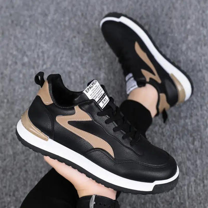 Trendy Lace - up Sneakers Casual Shoes Men's Fashion Versatile Round - toe Flat - soled Outdoor Casual Walking Running Shoes Students - WILKYs