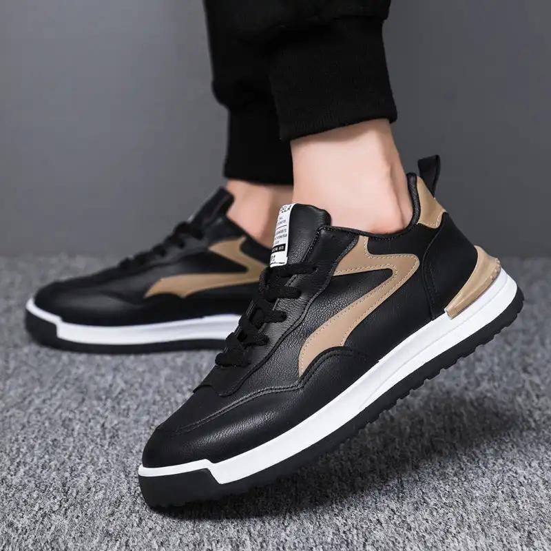 Trendy Lace - up Sneakers Casual Shoes Men's Fashion Versatile Round - toe Flat - soled Outdoor Casual Walking Running Shoes Students - WILKYs