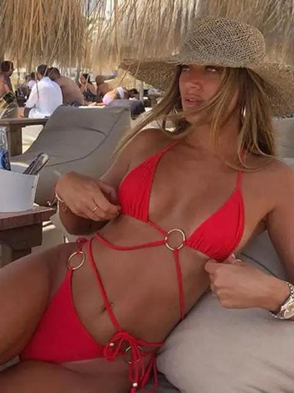 Triangle Double - Sided Bikini Set – Adjustable & Chic Swimwear - WILKYs