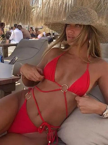 Triangle Double - Sided Bikini Set – Adjustable & Chic Swimwear - WILKYs