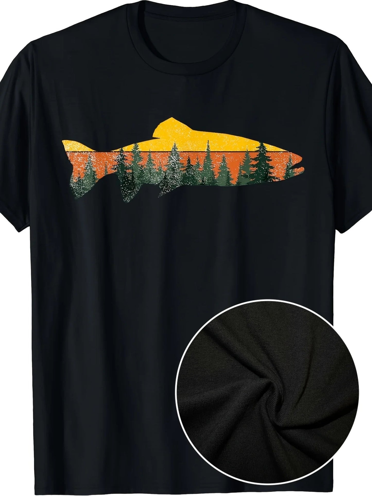 Trout Fly Fishing Outdoor Forest Nature Wildlife Fisherman T-Shirt - WILKYs