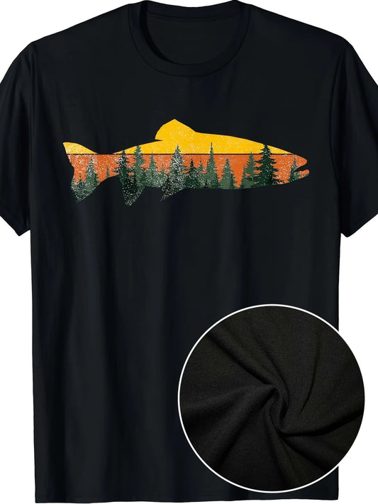 Trout Fly Fishing Outdoor Forest Nature Wildlife Fisherman T-Shirt - WILKYs