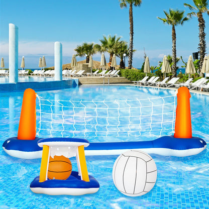Water Volleyball Rack, Inflatable Basketball, Swimming Pool, Beach Water Games, Water Raft Ball - WILKYs