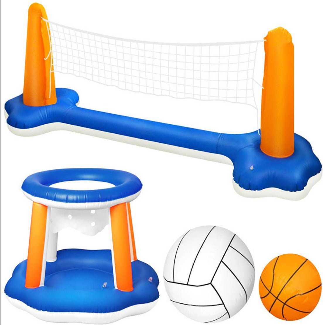 Water Volleyball Rack, Inflatable Basketball, Swimming Pool, Beach Water Games, Water Raft Ball - WILKYs