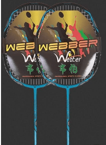 Weber Carbon Fiber Badminton Racket Double Shot Single Shot Durable Feather Shot - WILKYs
