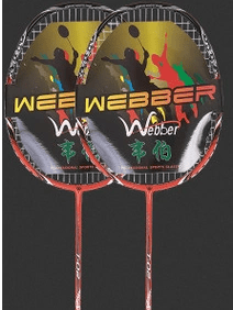 Weber Carbon Fiber Badminton Racket Double Shot Single Shot Durable Feather Shot - WILKYs
