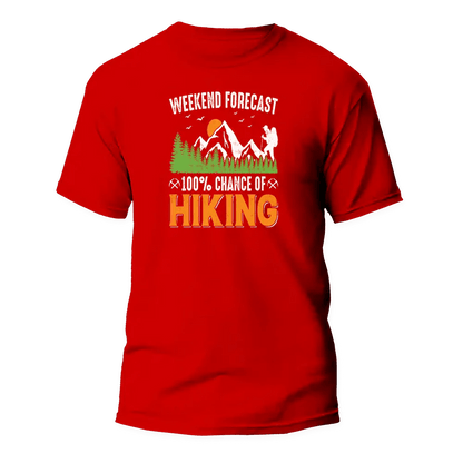 Weekend Forecast 100% Hiking Man T-Shirt - WILKYs