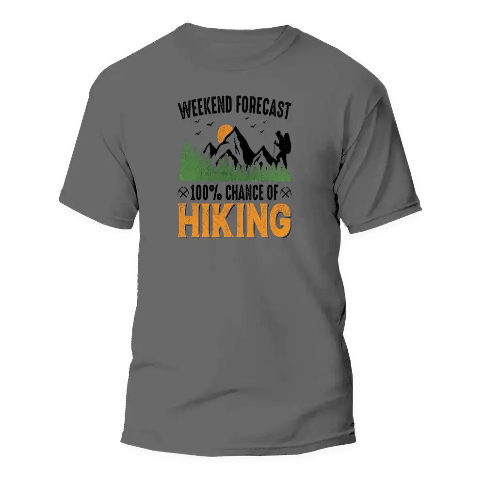 Weekend Forecast 100% Hiking Man T-Shirt - WILKYs