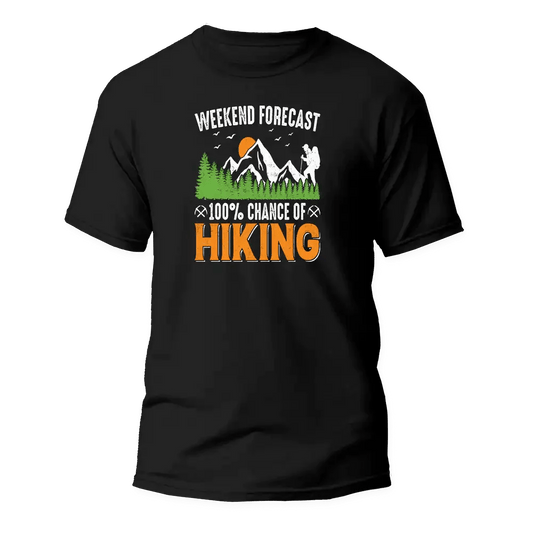 Weekend Forecast 100% Hiking Man T-Shirt - WILKYs