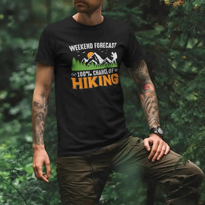 Weekend Forecast 100% Hiking Man T-Shirt - WILKYs