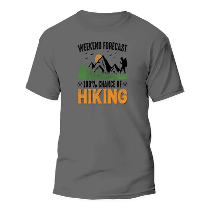 Weekend Forecast 100% Hiking Man T-Shirt - WILKYs