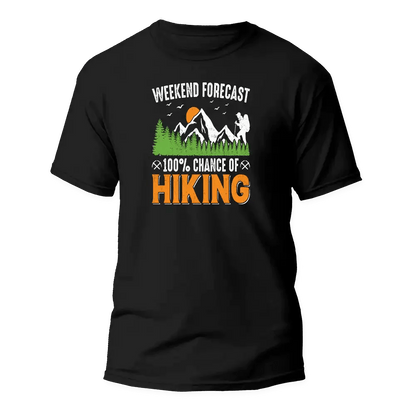 Weekend Forecast 100% Hiking Man T-Shirt - WILKYs