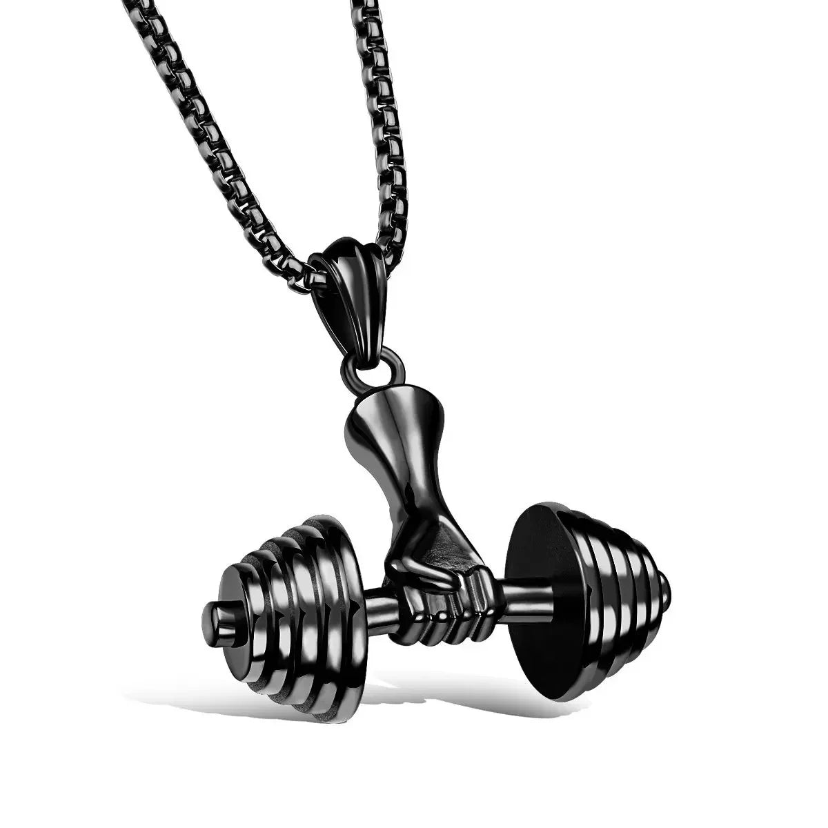 Weightlifting Barbell Pendant Gym Necklace for Men - WILKYs