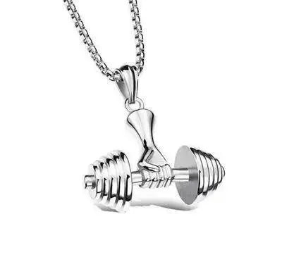 Weightlifting Barbell Pendant Gym Necklace for Men - WILKYs
