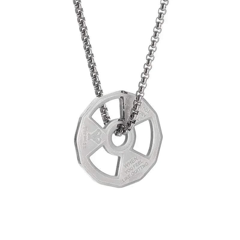 Weightlifting Plate Pendant Necklace for Men - WILKYs