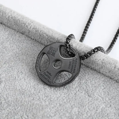 Weightlifting Plate Pendant Necklace for Men - WILKYs