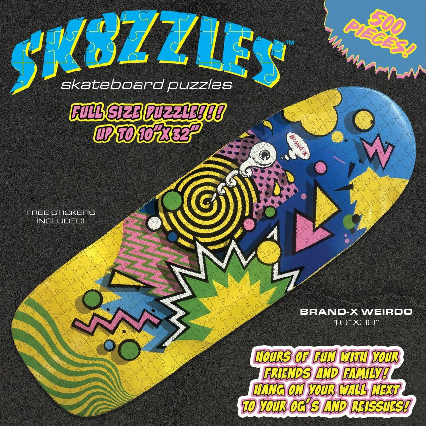 Weirdo Sk8zzle Skateboard Puzzle 12"x34" - WILKYs