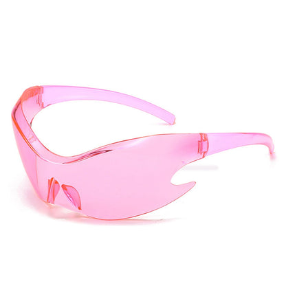 Whiestan - Futuristic Mirrored Sleek Wrap Around Sports Sunglasses - WILKYs