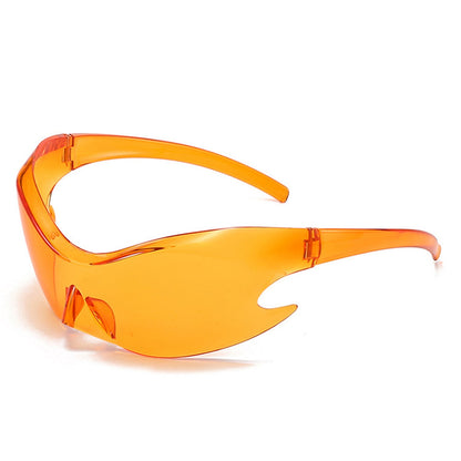 Whiestan - Futuristic Mirrored Sleek Wrap Around Sports Sunglasses - WILKYs