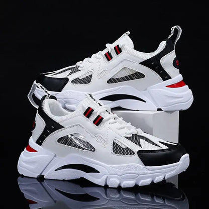 White Sneakers Men Non Slip Walking Running Shoes Sports - WILKYs