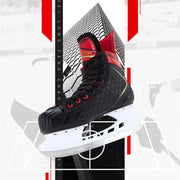 Winter Professional Ice Hockey Skating Shoes EU28 - 45 PU Thermal Thicken Hive Skake Shoes with Ice Blade for Adult Kids Beginner - WILKYs