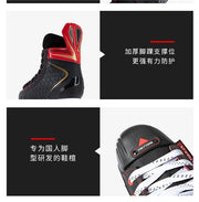 Winter Professional Ice Hockey Skating Shoes EU28 - 45 PU Thermal Thicken Hive Skake Shoes with Ice Blade for Adult Kids Beginner - WILKYs