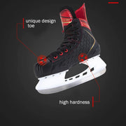 Winter Professional Ice Hockey Skating Shoes EU28 - 45 PU Thermal Thicken Hive Skake Shoes with Ice Blade for Adult Kids Beginner - WILKYs