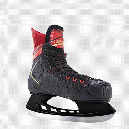 Winter Professional Ice Hockey Skating Shoes EU28 - 45 PU Thermal Thicken Hive Skake Shoes with Ice Blade for Adult Kids Beginner - WILKYs