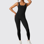 Women Sleeveless Flare Jumpsuits Fitness Yoga Long Pants - WILKYs