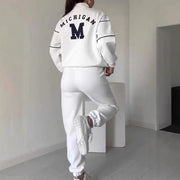 Womens 2 Piece Outfits Lounge Hoodless Pullover Sweatshirt Sweatsuit Sets Sweatshirt Baggy Fashion Sweatpants With Pockets - WILKYs