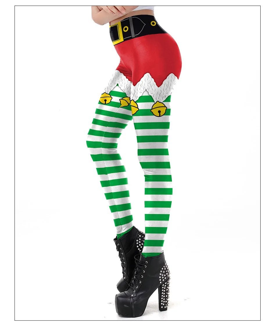 Women's Digital Printed Leggings Europe And America Christmas - WILKYs
