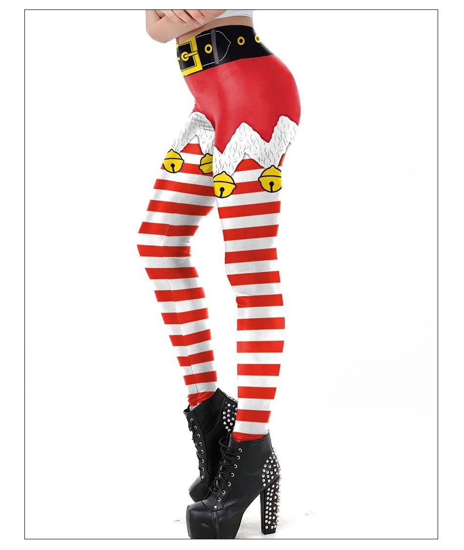 Women's Digital Printed Leggings Europe And America Christmas - WILKYs
