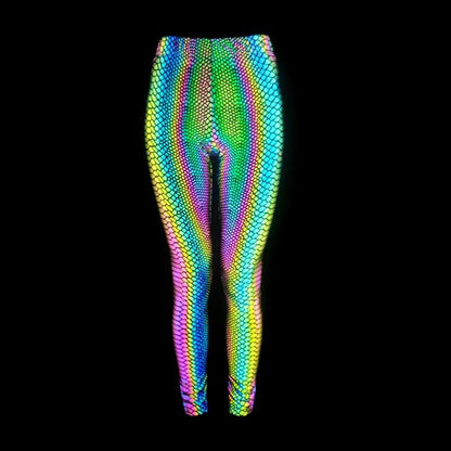 Women's Fitness Yoga Reflective Slim Fit Fitness Pants - WILKYs