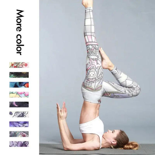 Women's Outdoor Sport Yoga Printed Leggings - WILKYs
