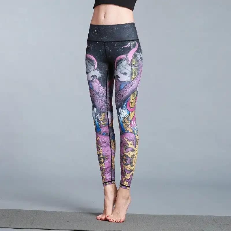 Women's Outdoor Sport Yoga Printed Leggings - WILKYs