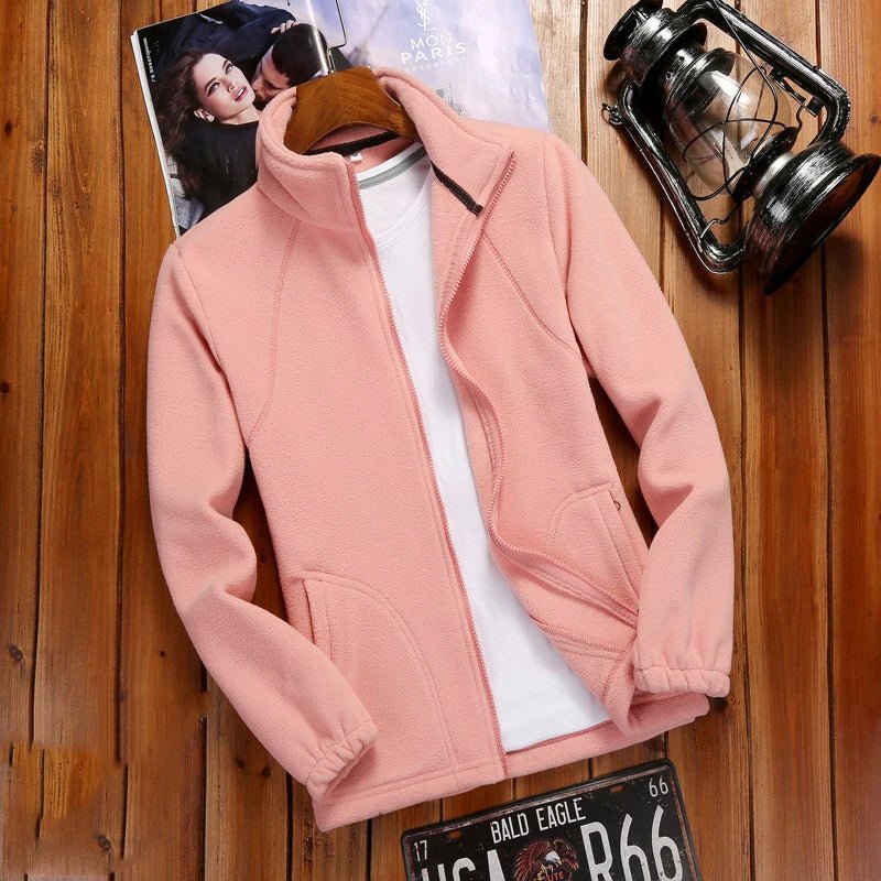 Women's Zipper Cardigan Sweatershirt Polar Fleece - WILKYs