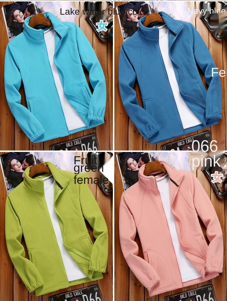 Women's Zipper Cardigan Sweatershirt Polar Fleece - WILKYs