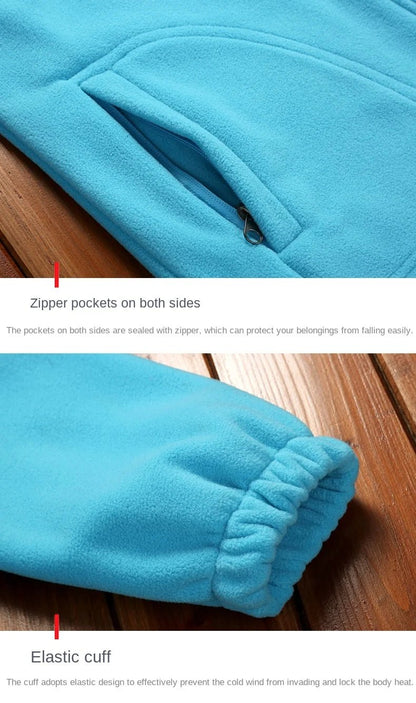 Women's Zipper Cardigan Sweatershirt Polar Fleece - WILKYs