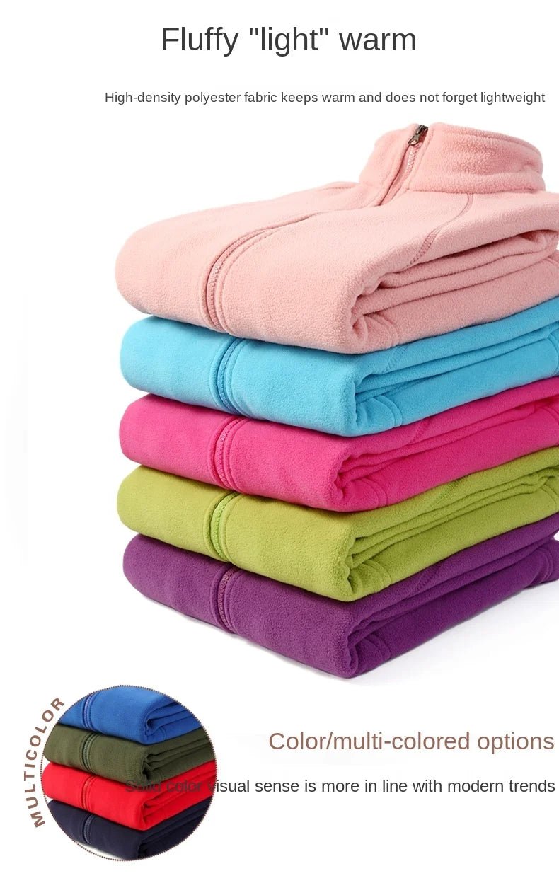 Women's Zipper Cardigan Sweatershirt Polar Fleece - WILKYs