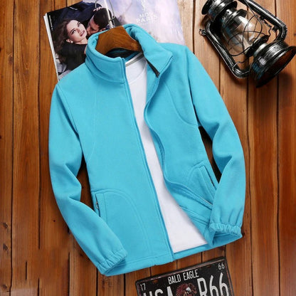 Women's Zipper Cardigan Sweatershirt Polar Fleece - WILKYs