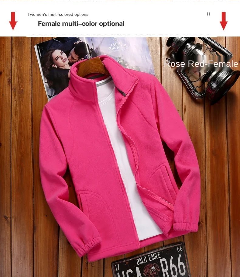 Women's Zipper Cardigan Sweatershirt Polar Fleece - WILKYs