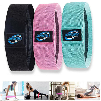 Workout Resistance Bands Loop Set Fitness Yoga Legs & Butt Workout Exercise Band - WILKYs