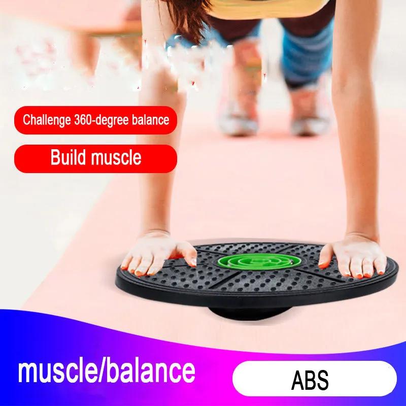 Yoga Balance Board Disc Stability Round Plates Exercise Trainer for Fitness Sports Waist Wriggling Fitness Balance Board - WILKYs