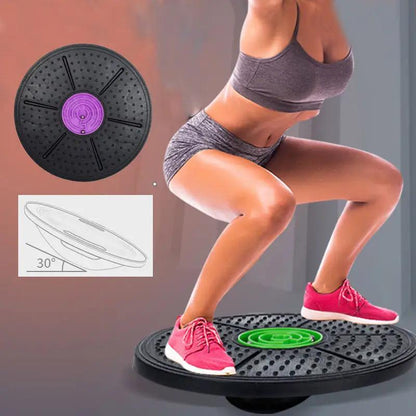 Yoga Balance Board Disc Stability Round Plates Exercise Trainer for Fitness Sports Waist Wriggling Fitness Balance Board - WILKYs