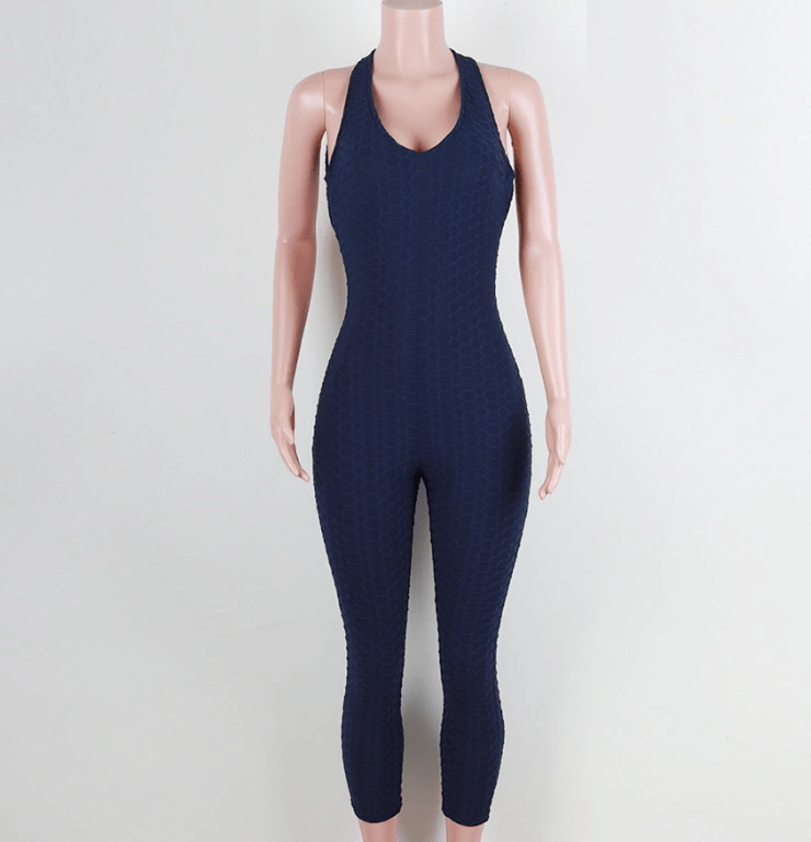 Yoga pants, honeycomb pants, female yoga fitness jumpsuit - WILKYs