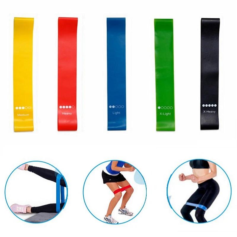 Yoga Resistance Rubber Bands Indoor Outdoor Fitness Equipment 0.35mm - 1.1mm Pilates Sport Training Workout Elastic Bands - WILKYs