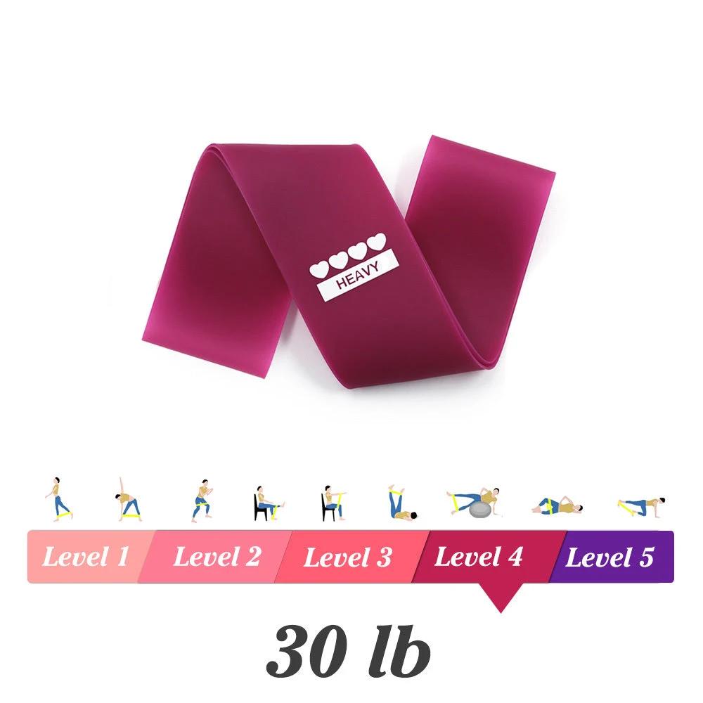Yoga Resistance Rubber Bands Indoor Outdoor Fitness Equipment 0.35mm - 1.1mm Pilates Sport Training Workout Elastic Bands - WILKYs