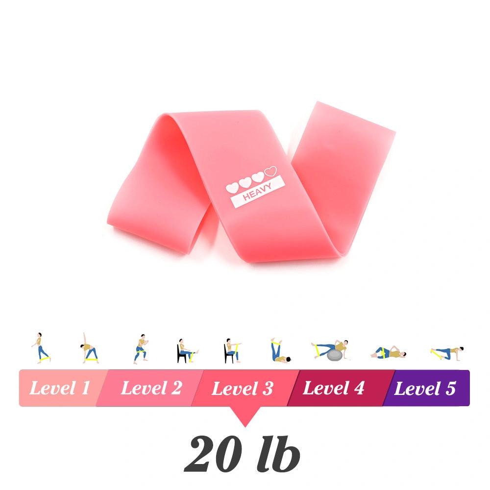 Yoga Resistance Rubber Bands Indoor Outdoor Fitness Equipment 0.35mm - 1.1mm Pilates Sport Training Workout Elastic Bands - WILKYs